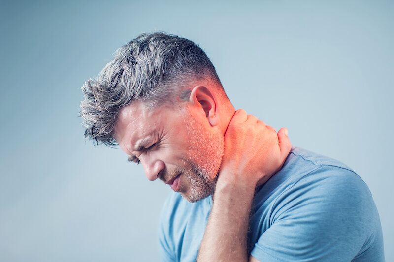 man with nerve pain
